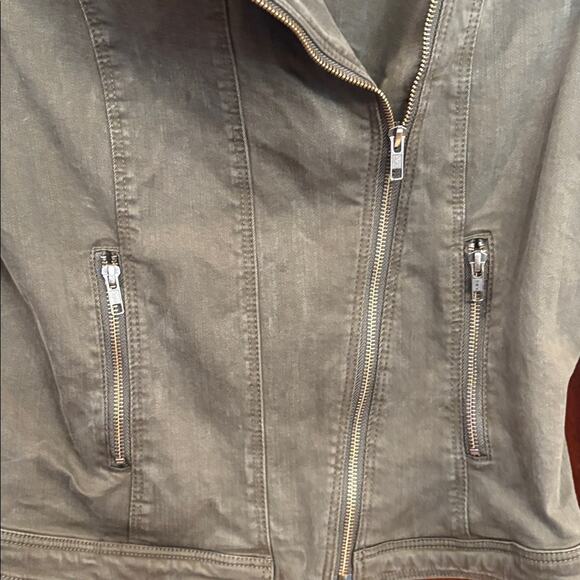 Liverpool Los Angeles Women's Olive Moto Jacket Size S - Picture 7 of 8